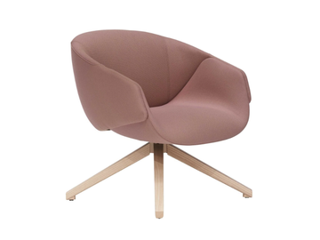 ANITA - Swivel fabric armchair with armrests by SP01