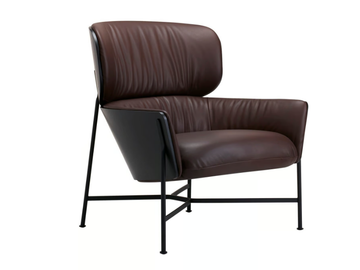 CARISTO - Leather armchair with armrests by SP01