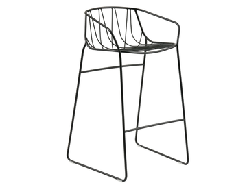 CHEE - Sled base high steel stool by SP01