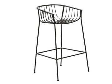 JEANETTE - Steel stool with armrests by SP01