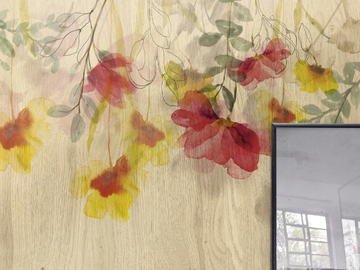 BLOSSOMY WPN 119 - Panoramic wallpaper with floral pattern by Spaghetti Wall