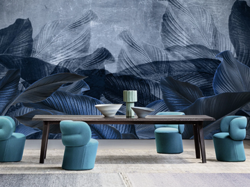 BLUE DEEP WPN 401 - Panoramic Tropical wallpaper by Spaghetti Wall