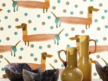 HOT DOG WPN 110 - Motif and dotted wallpaper by Spaghetti Wall