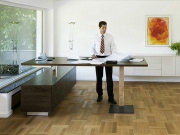 .CON_AIR2 - Height-adjustable rectangular office desk by Spiegels