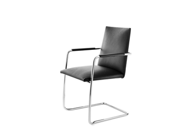 .leptos - Cantilever leather chair with armrests by Spiegels