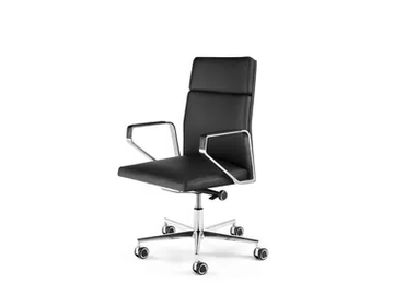 .PILOT P310 - Leather executive chair with 5-spoke base by Spiegels