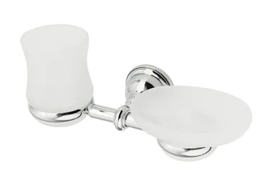 ELITE - Satin glass soap dish / toothbrush holder by Stilhaus