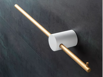 EQUILIBRIUM EQR 06/11 SX - Brass toilet roll holder / towel rack by Stilhaus