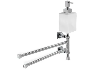 PRISMA - Chromed brass Bathroom soap dispenser / towel rack by Stilhaus