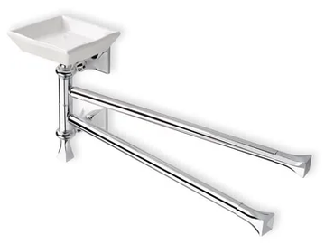 PRISMA - Chromed brass soap dish / towel rack by Stilhaus