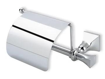 PRISMA - Chromed brass toilet roll holder with cover by Stilhaus