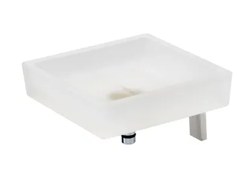 SATURNO - Satin glass soap dish by Stilhaus