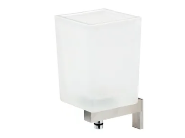 SATURNO - Wall-mounted satin glass toothbrush holder by Stilhaus