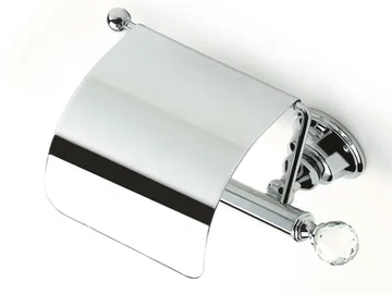 SMART LIGHT - Chromed brass toilet roll holder with cover by Stilhaus