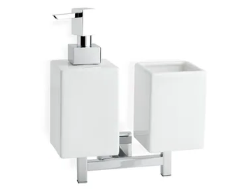 URANIA - Ceramic Bathroom soap dispenser / soap dish by Stilhaus