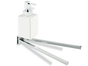 URANIA - Chromed brass Bathroom soap dispenser / towel rack by Stilhaus
