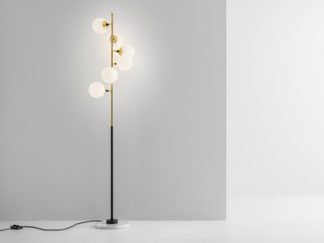 GALASSIA - Floor lamp in glass and metal by Stilnovo