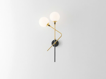 GALASSIA - Wall lamp in glass and metal with fixed arm by Stilnovo
