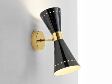 MEGAFONO - Brass wall lamp by Stilnovo