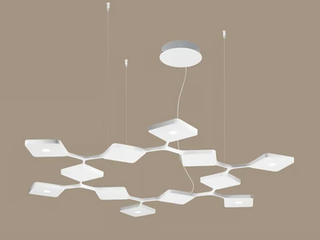 QUAD_P12 - LED aluminium pendant lamp by Stilnovo