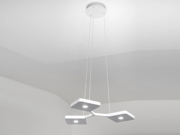QUAD_P3 - LED aluminium pendant lamp by Stilnovo