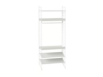 BEDROOM D - Powder coated steel wardrobe with shoe rack by String Furniture