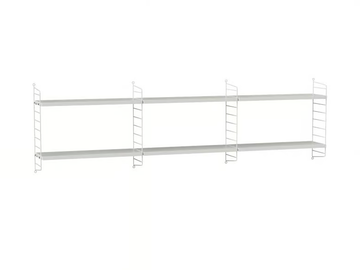 BEDROOM E - Open powder coated steel shelving unit by String Furniture