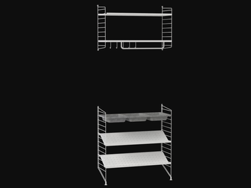 HALLWAY B - Sectional powder coated steel hallway unit by String Furniture