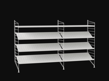 HALLWAY N - Powder coated steel shoe cabinet by String Furniture