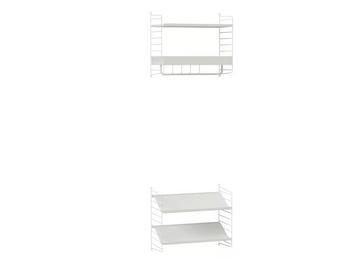 HALLWAY Q - Sectional powder coated steel wardrobe with shoe rack by String Furniture