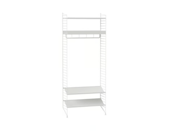 HALLWAY R - Sectional powder coated steel wardrobe with shoe rack by String Furniture