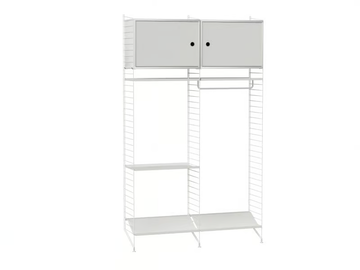HALLWAY T - Sectional powder coated steel wardrobe with shoe rack by String Furniture