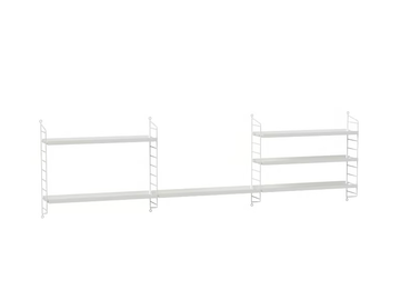 KIDS ROOM G - Open floating powder coated steel bookcase by String Furniture
