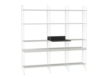 KITCHEN L - Open sectional powder coated steel bookcase by String Furniture