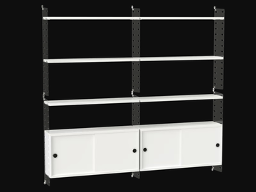 LIVING ROOM C - Open floating bookcase by String Furniture