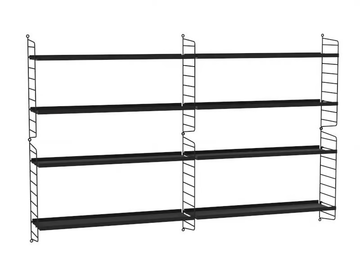 LIVING ROOM M - Sectional powder coated steel shelving unit by String Furniture