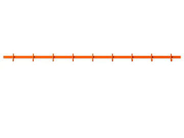 RELIEF - Wall-mounted powder coated aluminium coat rack by String Furniture