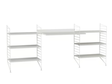 WORKSPACE D - Sectional office desk with shelves by String Furniture