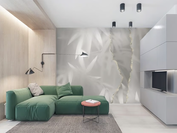WHITE BAMBOO - Wallpaper with floral pattern by Studijo
