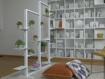 INUNO - Divider modular aluminium bookcase by STUDIO T
