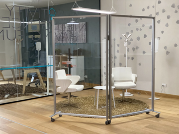 INUNO DOUBLE - Freestanding office screen with casters by STUDIO T