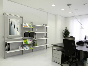 INUNO - Modular extruded aluminium office shelving by STUDIO T