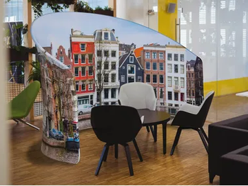 PRINT WALL - Freestanding fabric office screen by STUDIO T