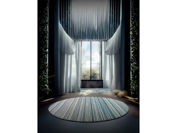 CLINAMEN - Round polyester fibre rug by STYL’EDITIONS
