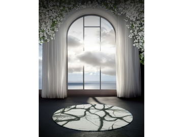 DIARI 03 - Round polyester fibre rug by STYL’EDITIONS