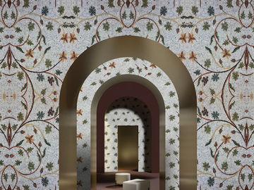 FIORI E FOGLIE - Geometric wallpaper by STYL’EDITIONS