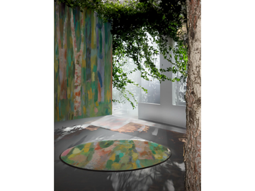 LASCIATECI DIPINGERE LE NOSTRE SBARRE - Round polyester fibre rug by STYL’EDITIONS