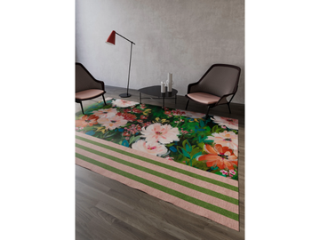 POP UP - Rectangular polyester fibre rug with floral pattern by STYL’EDITIONS