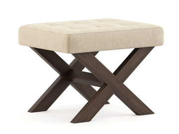 BRIDGE - Low upholstered fabric stool by Stylish Club
