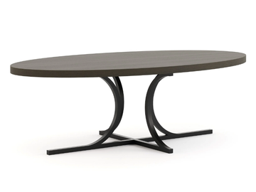 BRIDGE - Oval metal dining table by Stylish Club